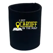 Put On The Map Cardiff - Funny Novelty Stubby Holder