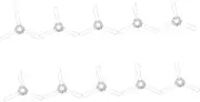DOITOOL DIY Lampshade Bracket Spring Clip 3 Fork Clip for Fabric Glass Light Fixtures