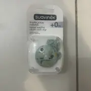 NEW Suavinex round Soother Clip happy bunny (acc35)
