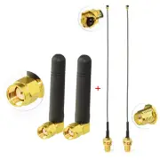 2x 900Mhz 1800MHz 2dBi GSM HSUPA HSDPA Antenna RP-SMA Male & U.FL Mini PCI Cable