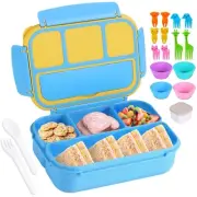 Bento Box for Kids Girls Boys, Bento Box Adult Lunch Box with 4 Compartments,...