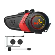 2X(LX3 Helmet Bluetooth Headset 1200MAH Motorcycle BT5.0 Hands- Call1795