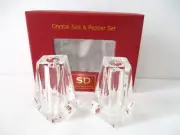 Simon Designs Crystal Mini Salt & Pepper Shaker Set New