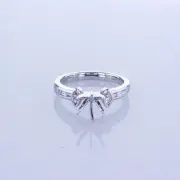 Plat Marquise And Baguette Cut Diamond Setting