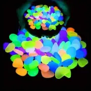 ✨ 300pcs Glow-in-the-Dark Resin Stones – Luminous Outdoor & Aquarium Decor!