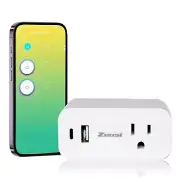 Smart Plug with USB and C Port, Smart WiFi Plug, Compatible with Alexa