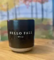 Hello Fall Soy Candle | Stoneware Candle Jar, 12 oz