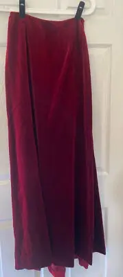Monsoon Women's Eve Scarlet Red Velvet Full Length Skirt Size 10 BNWT