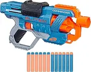NERF Hasbro Nerf Elite 2.0 - Commander RD-6 Blaster - Us Version - 12 Official Nerf Darts - 6-Dart Rotating Drum - Tactical Rails - Barrel And Stock Attachment Points - Toys For Kids - E9485 - Ages 8+, Multicolor