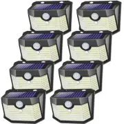 Solar Lights 8 Packs, Motion Sensor Light IP65 Waterproof with 3 Lighting Mod...