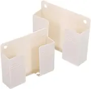 FUNNETOYU 2Pcs Multipurpose Mobile Phone Wall Mount Storage Rack Easy Installation Strong Adhesive Design Fits Various Wall Types for Bedroom Living Office Remote