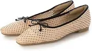 [EVOL] Evor Women's Square Mesh Flat Ballet Pumps, Lightweight, Soft