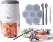 NCVI Baby Food Processor Set, Mini Baby Food Maker with 8 Stainless Steel Blades and Grinding Disc, Small Baby Puree Maker, Food Blender and Chopper for Weaning