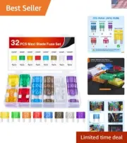 Comprehensive 32 PCS Automotive Fuse Kit - Transparent Color-Coded Assortment