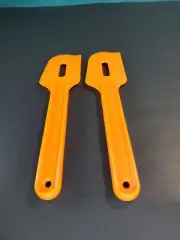 Tupperware Paddle Scraper Gadget Spatula Orange Set of 2 New sale