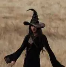 Witch Hat - Curved Cone - Black - Costume Accessory - One Size