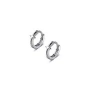 ANYCO Fashion Earrings 925 Sterling Silver Simple Punk Gothic Black Star Ear Buckle for Women Men Classic Party Body Piercing Jewelry