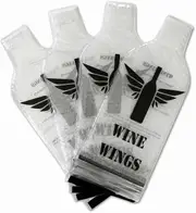 Wine Wings 4 Pack Reusable Bottle Protector Sleeve - Travel Bag - Leak Safe