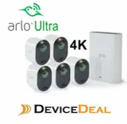 ARLO ULTRA 4K UHD WIRE-FREE SECURITY CAMERA SYSTEM 5 CAMERAS & SMART HUB VMS5540