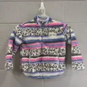 NEW Hurley Girls Size Small (6/6X) Sherpa Quarter-Zip Jacket Marshmellow H3-1