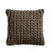 Cable Appliqued Filled Cushion