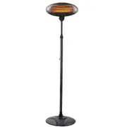 Heller 2000 W Portable Indoor Outdoor Electric Patio Heater Floor Pedestal