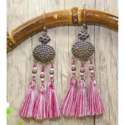3” Bronze-tone Earring Set Boho Retro Drop Dangle Hook New Free Ship 8319 8961