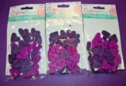 BUTTONS WOOD PURPLE HEART 35 PER PACK Crafting with Buttons 3 PACKAGES Lot D6