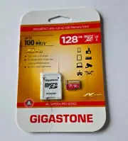 NEW Gigastone 128GB Micro SD Card 4K Camera Pro Video Recording A2 V30 - SEALED