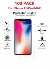 100x Wholesale Tempered Glass Screen Protector for Apple iPhone 11 / Pro /Max