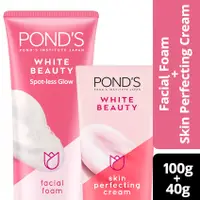 在飛比找蝦皮購物優惠-Ponds white beauty facial foam