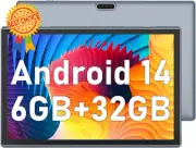 Android 14 Tablet 10.1", 6GB RAM 32GB ROM, Dual Camera, WiFi 6, 6000mAh, IPS HD