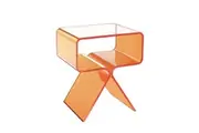 MIUZ Acrylic Bedside Table - Modern Transparent Nightstand, Waterproof & Space-Saving