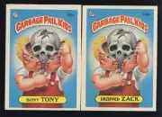 1986 Garbage Pail Kids Base #132a Bony Tony & Variation #132b Unzipped Zack Lot