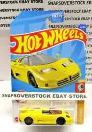 2022 HOT WHEELS YELLOW '94 BUGATTI EB110 SS, HW TURBO #5/10, HW #65, NICE & VHTF