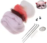 ULDIGI Wool Felt Animals Ball Craft Set Felting Kit Wool Felt Crafts DIY Animal Brooch Pins Perfect Present for Boys and Girls