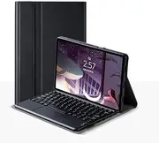 [Jarttarn] Keyboard Case Compatible with Lenovo Tab M11 11 inch TB-330FU/TB-331FC 2024 Tablet, Retro Round Key Cute Color Keyboard with Detachable Touch Keyboard Cover (Black)