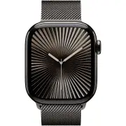 Apple Watch Series 10 42mm Slate Titanium Case GPS + Cellular Sport Loop (Milanese)