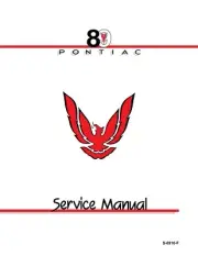 1989 Pontiac Firebird Service Manual