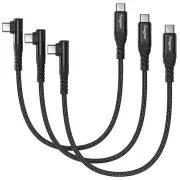 Short USB C to USB C Cable 3 Pack 30Cm 60W USB 2.0 Type C Charger Fast Charging