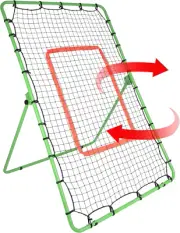Pitch Back Rebound Net, 6 X 4 Feet Adjustable Bounce Back Return Net for Basebal