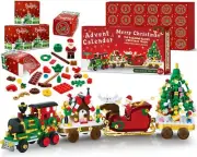 Advent Calendar 2024 Christmas Train Building Blocks Set, 24 Boxs Surprise Ch...