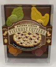 Williams Sonoma Pie Crust Cutters Fall Forest Autumn Thanksgiving Pumpkin Leaf