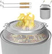 Spark Shield for Solo Stove Yukon - Stainless Steel Fire Pit Spark Protector Screen for Outdoor Backyard Party Fire Pits, Shield for Solo Stove Yukon with Two Guild Sticks
