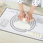 Non-Stick Silicone Rolling Baking Pastry Dough Kneading Sheet Mat 60x60 cm Black