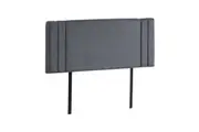 Linen Fabric Double Bed Deluxe Headboard Bedhead - Grey
