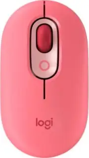 Logitech-POP Bluetooth Optical Ambidextrous Mouse with Customizable Emoj-Rose