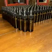 1/2 OZ [15 ML] Amber Boston Round Glass Bottles with Droppers, 143 Total