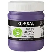 Global Colours Acrylic Paint Zero VOC 500mL Metallic Lavender