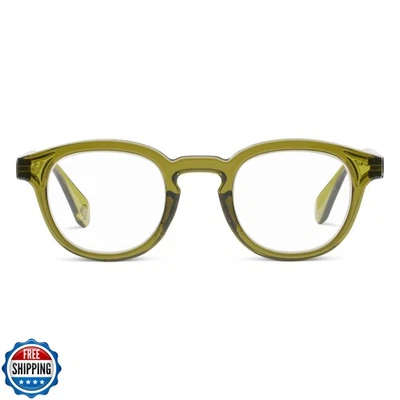 Peepers by PeeperSpecs Men's Asher Round Blue Light Blocking Glasses, Green,